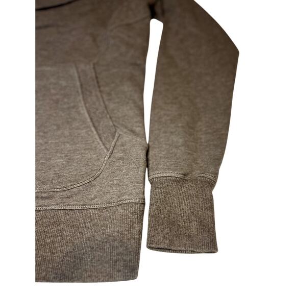 LL Bean Size Small Petite Cowl Neck Pullover Sweatshirt Heather Brown/Gray - Picture 2 of 9